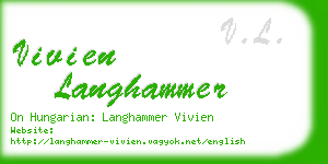 vivien langhammer business card